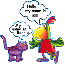Bill the parrot and Bernie the cat